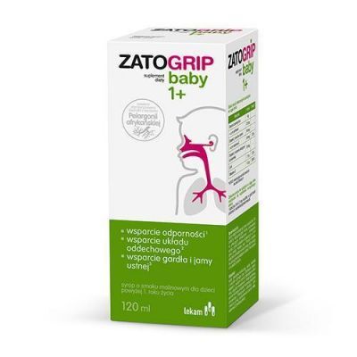 Zatogrip baby 1+ syrop o smaku malinowym, 120 ml KRÓTKA DATA 31.07.2026
