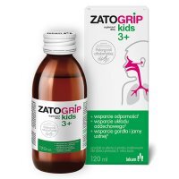 Zatogrip Kids 3+ syrop o smaku malinowym, 120 ml