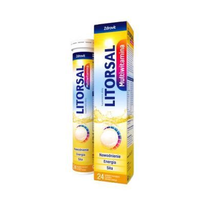 Zdrovit Litorsal Multiwitamina o smaku ananas-mango, 24 tabl. musujących
