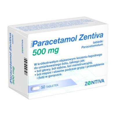 ZENTIVA Paracetamol 500 mg, 50 tabletek