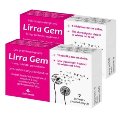 Zestaw 2x LIRRA GEM 5 mg, 7 tabletek