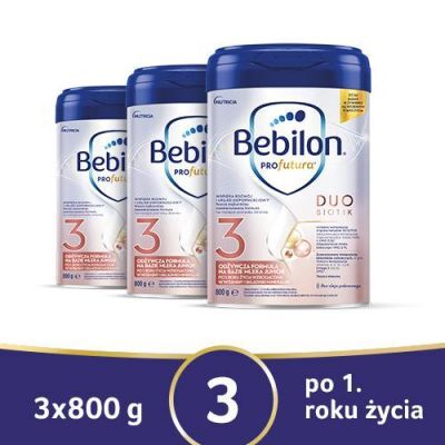 Zestaw 3 x Bebilon Profutura Duobiotik 3 Mleko modyfikowane po 1. roku, 800g