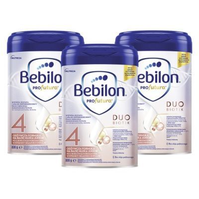Zestaw 3 x Bebilon Profutura Duobiotik 4 Odżywcza formuła na bazie mleka dla dzieci po 2. roku życia, 800 g