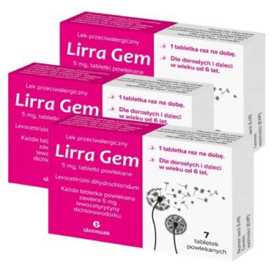 Zestaw 3x LIRRA GEM 5 mg, 7 tabletek