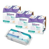 Zestaw 3x Nutridrink Skin Repair wanilia, 4x200ml + Chusteczki Tena ProSkin Wet wipes, 48szt.