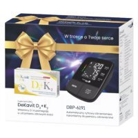 Zestaw Automatyczny cyfrowy ciśnieniomierz naramienny DBP-6191 + DeKavit D3+K2, 30kaps.