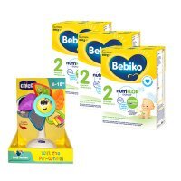 Zestaw Bebiko 2 NUTRIflor Expert Mleko następne dla niemowląt powyżej 6. miesiąca życia, 3x 600g + CHICCO Wiatraczek z przyssawką 6-18 m