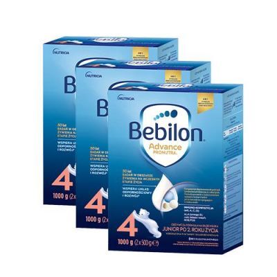 Zestaw Bebilon 4 Pronutra Advance Junior Formuła na bazie mleka po 2. roku życia, 3x 1000g