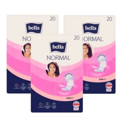 Zestaw Bella Normal Podpaski higieniczne, 3 x 20 szt.