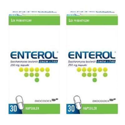 Zestaw ENTEROL 250 mg, 2 x 30 kapsułek