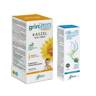 Zestaw GrinTuss Pediatric Syrop, 180 g + Fitonasal Spray do nosa, 30 ml