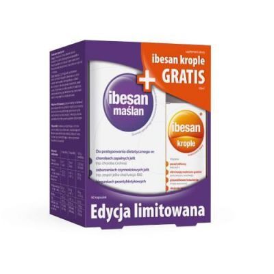 Zestaw Ibesan maślan, 60 kaps. + Ibesan krople, 30 ml