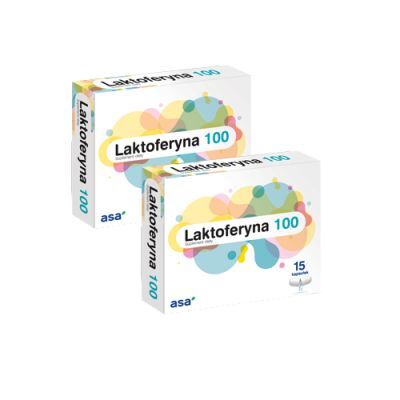 Zestaw Laktoferyna 100, 2 x 15 kaps.