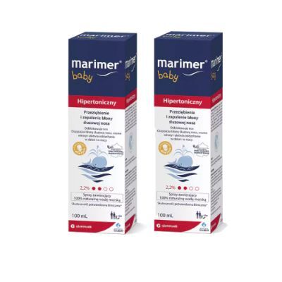 Zestaw Marimer Baby Hipertoniczny roztwór wody morskiej,  2 x 100 ml