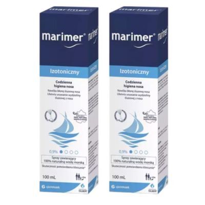 Zestaw Marimer izotoniczny spray do nosa, 2 x 100 ml