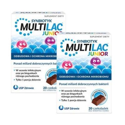 Zestaw Multilac Junior, 2x 20 czekoladek bez cukru