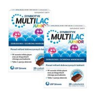 Zestaw Multilac Junior, 2x 20 czekoladek bez cukru