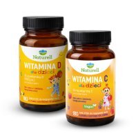 Zestaw NATURELL Witamina C dla dzieci, 180 tabl.+ NATURELL Witamina D dla dzieci, 180 tabl.