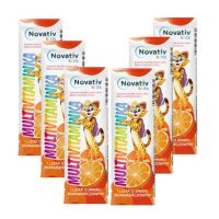 Zestaw Novativ Kids Lizak Multivitaminka smak pomarańczowy, 6 szt.