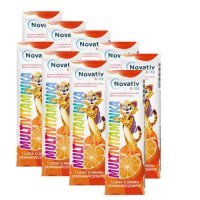 Zestaw Novativ Kids Lizak Multivitaminka smak pomarańczowy, 9 szt.