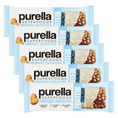 Zestaw PURELLA Protein Bar Baton proteinowy chrupiące ciasteczko, 5 x 45 g