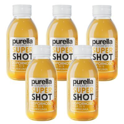 Zestaw PURELLA SuperShot Odporność imbir + kurkuma, 5 x 100 ml