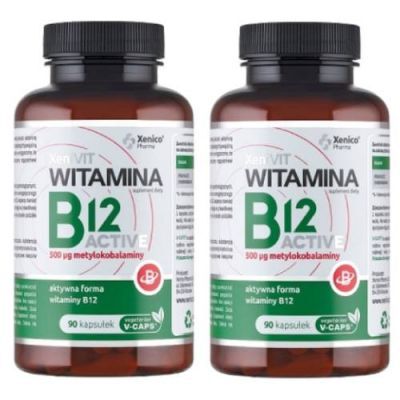 Zestaw suplementów XeniVIT Witamina B12 Active, 2x90 kapsułek
