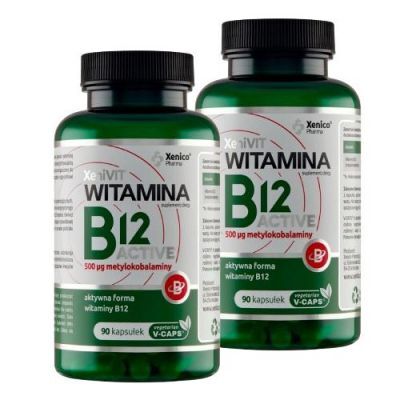 Zestaw suplementów XeniVIT Witamina B12 Active, 2x90 kapsułek