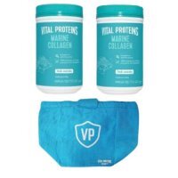 Zestaw VITAL PROTEINS Marine Collagen, kolagen pochodzenia rybiego w formule peptydowej, 2x 221g + Torba termiczna, 1szt.