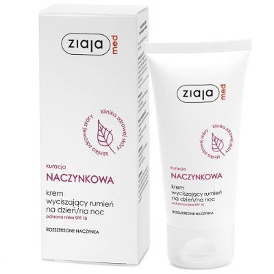 ZIAJA MED KURACJA NACZYNKOWA krem wyciszający rumień na dzień na noc SPF10 50 ml