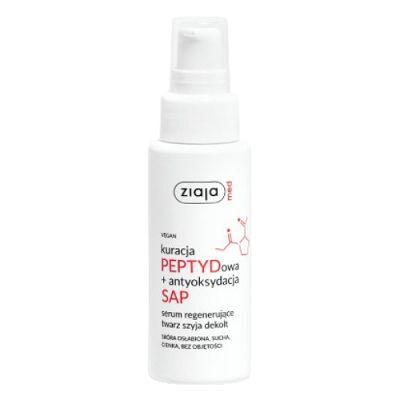 Ziaja Med Kuracja Peptydowa + Antyoksydacja SAP Serum regenerujące twarz szyja dekolt, 50 ml