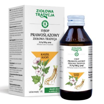Ziołowa Tradycja Syrop Prawoślazowy, 250 g - lek na kaszel suchy