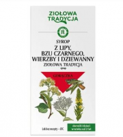 Ziołowa Tradycja Syrop z lipy, bzu czarnego, wierzby i dziewanny, 125 g KRÓTKA DATA 30.11.2026