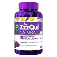 ZZZQUIL NATURA Melatonina. Żelki uspokajające i nasenne 60 sztuk